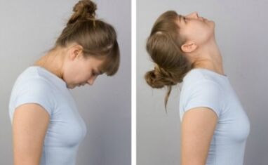 Spring exercise - neck stretching for osteochondrosis